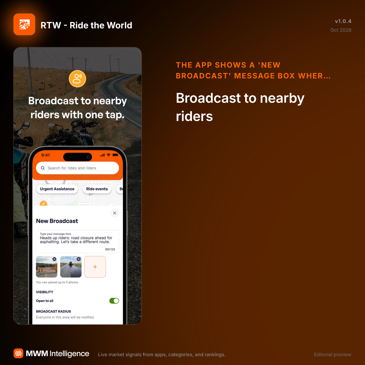 RTW - Ride the World - Sports App | MWM