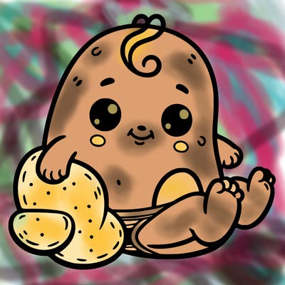 baby potato with chip