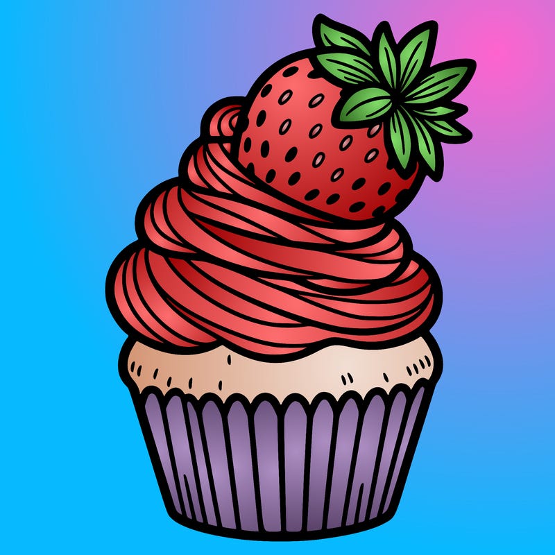 strawberry swirl cupcake