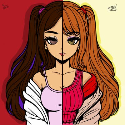 realistic girl split