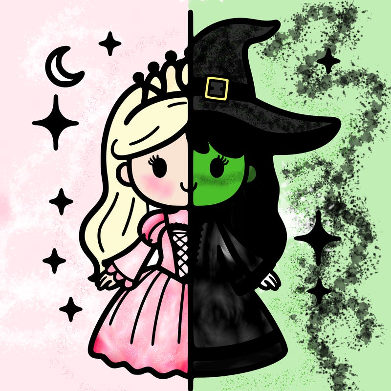 split princess and witch
