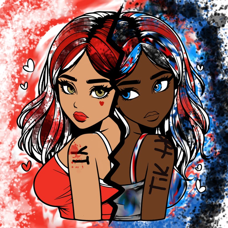 realistic girl split