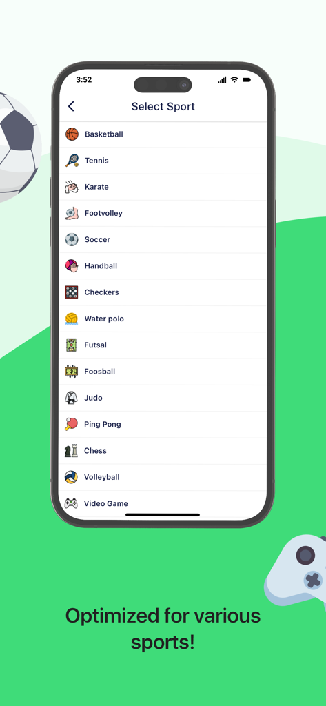 PlayoffZone: Tournament maker - PlayoffZone app screen showing a variety of sports and games available for tournament creation including soccer basketball and esports