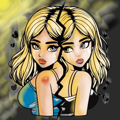 realistic girl split