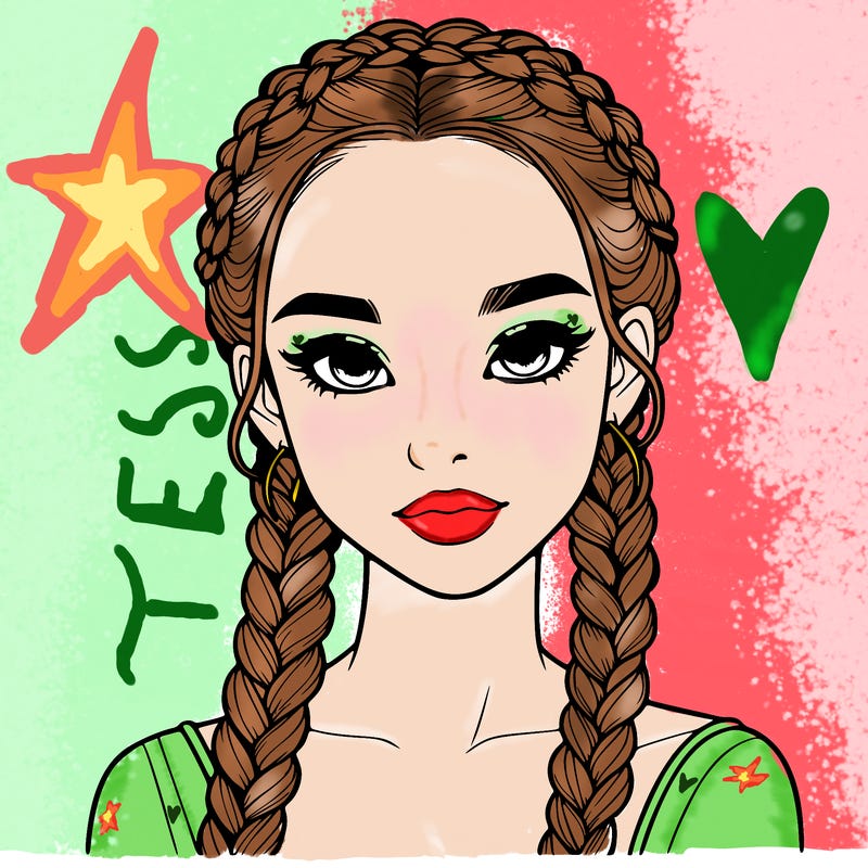 realistic girl with braids