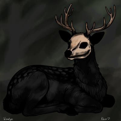 realistic deer with antlers