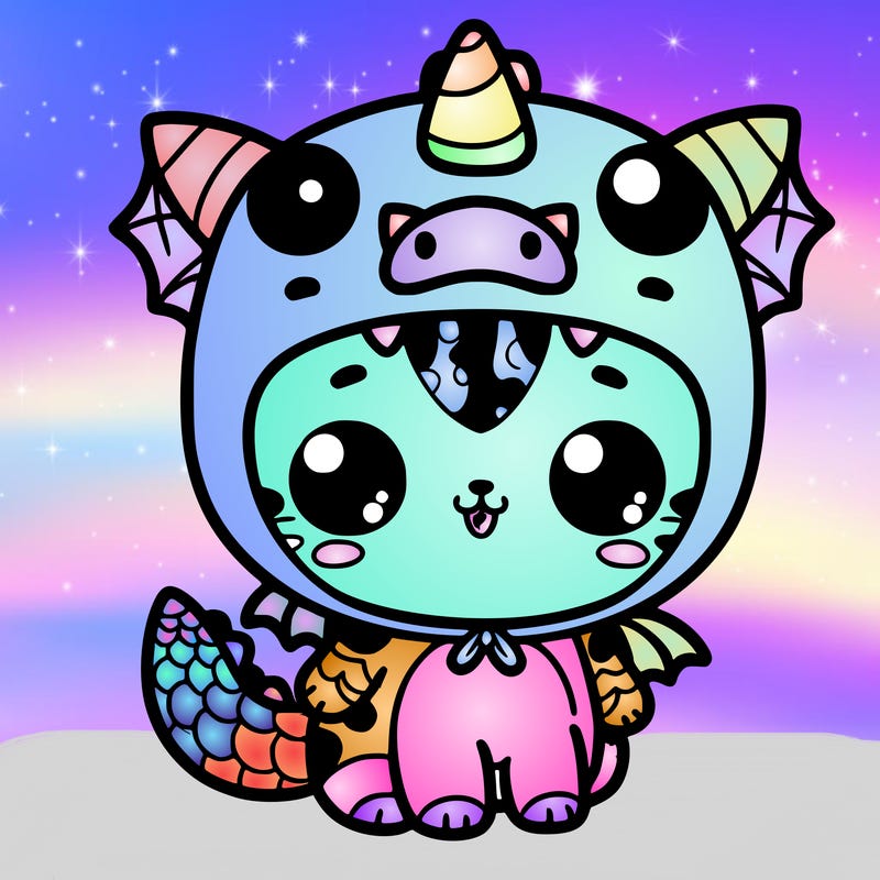 a cat dressed up as a dragon make the cat very cute and make the costume. very cute but mostly make the cat very very cute.