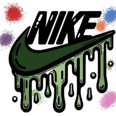 dripping nike logo
