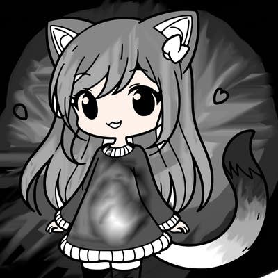 girl with cat ears and tail