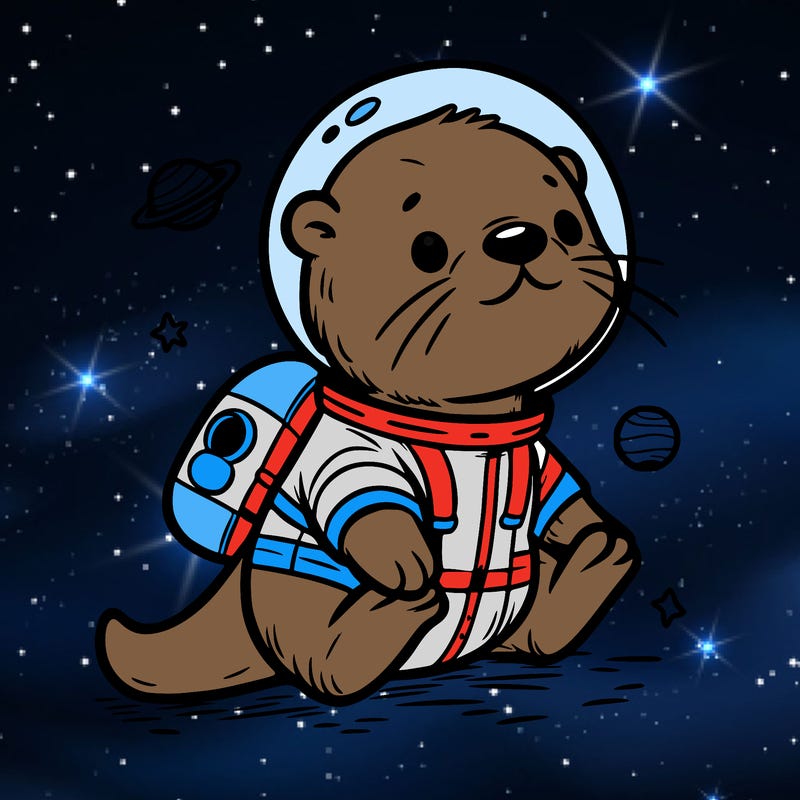 otter in a space suit
