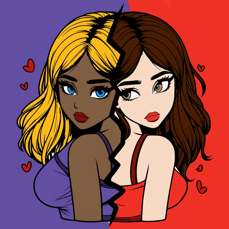 realistic girl split