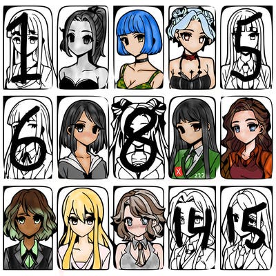 girls that look diffrent anime