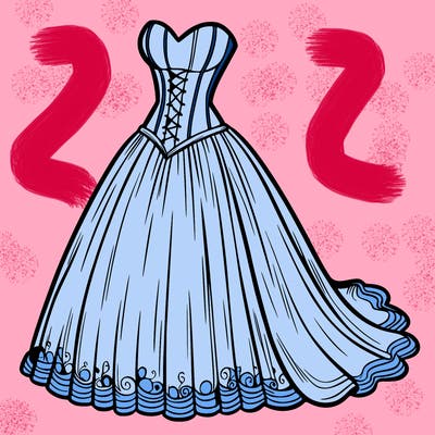 wedding dress-corset and a long and flowy skirt