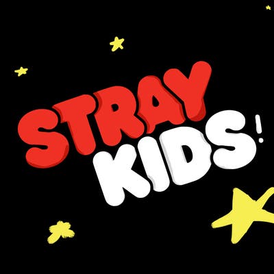 bubble letters saying stray kids