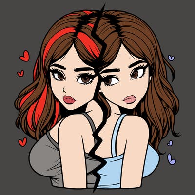 realistic girl split