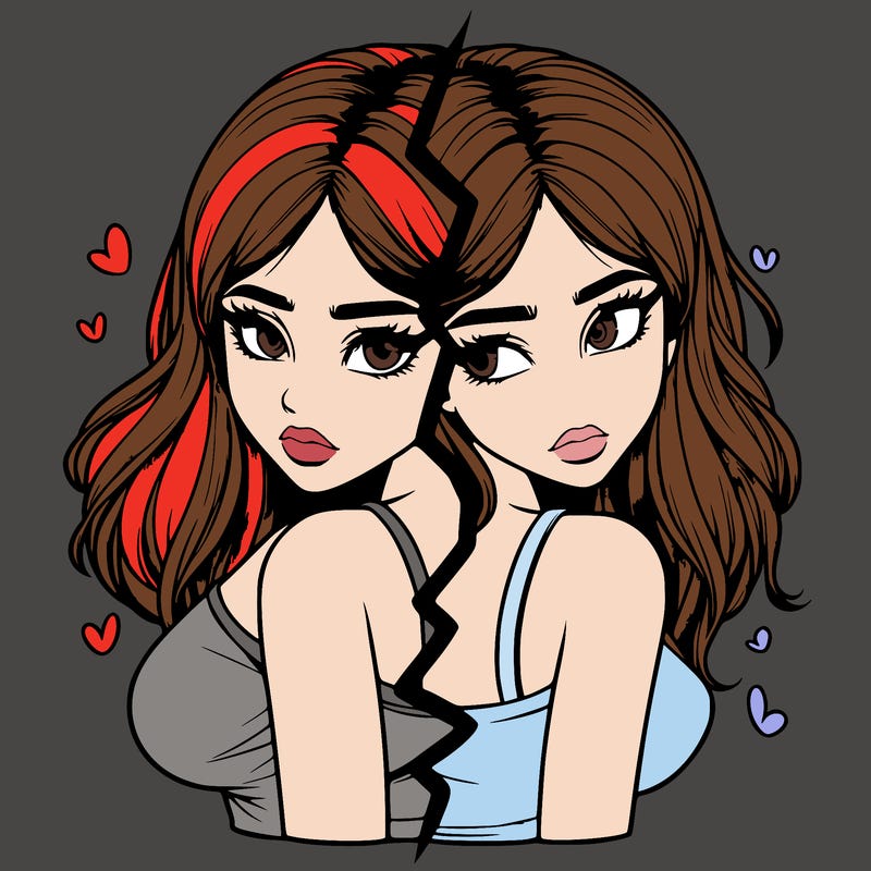 realistic girl split