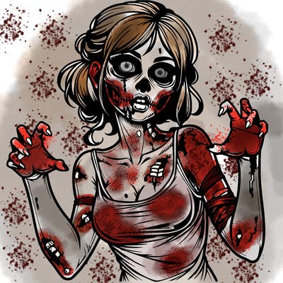 realistic zombie girl