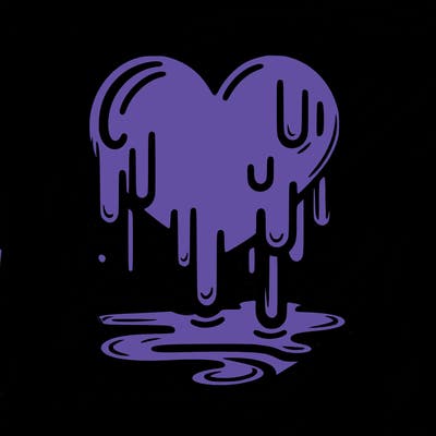 paint dripping from a heart