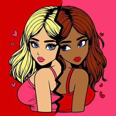 realistic girl split