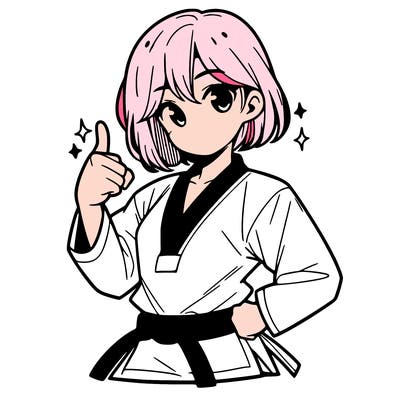 taekwondo anime girl