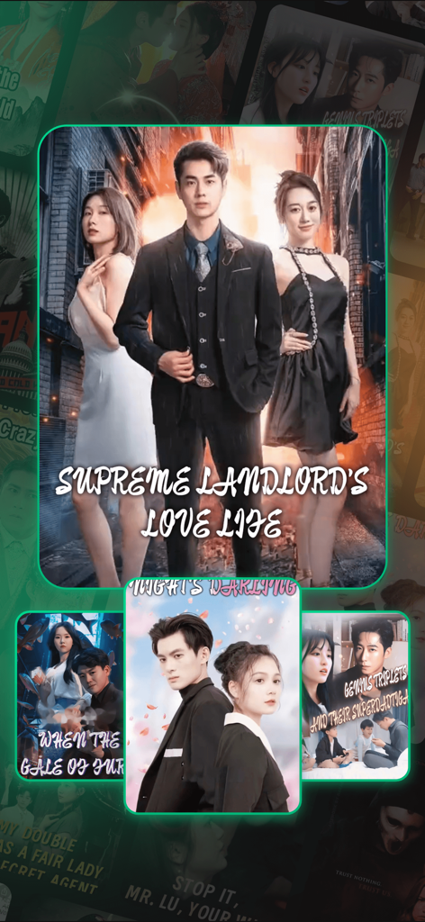 Promotional display of popular short-form drama titles available on the CoolShort app