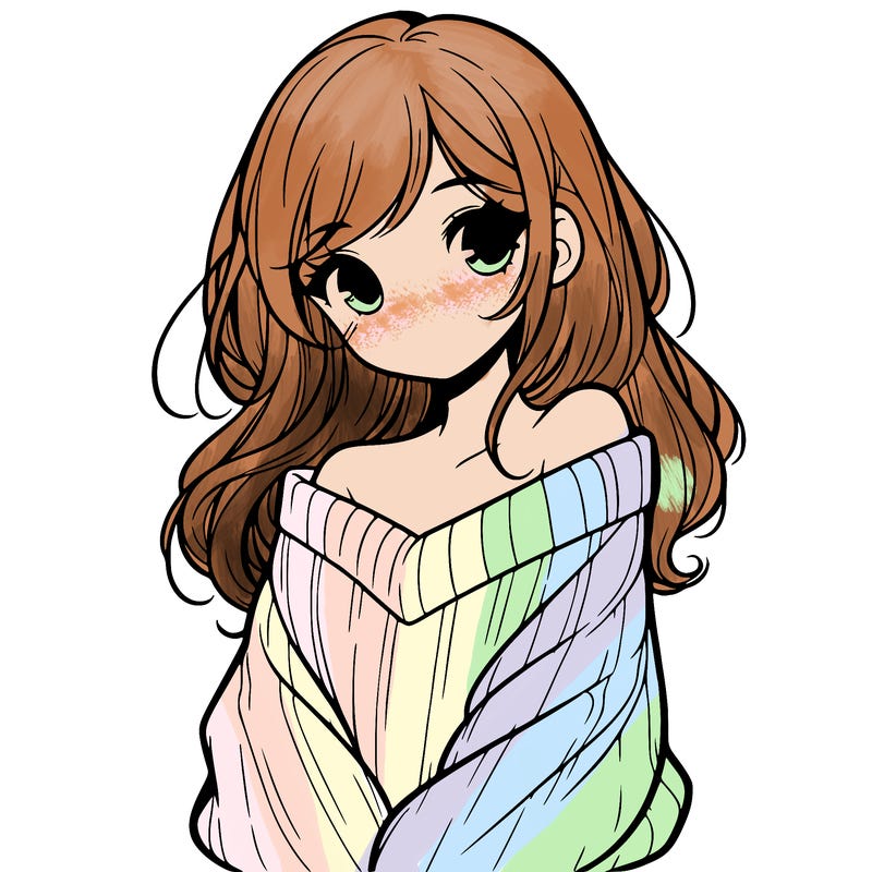 shy pretty girl wearing a sweater that is falling off one shoulder portrait