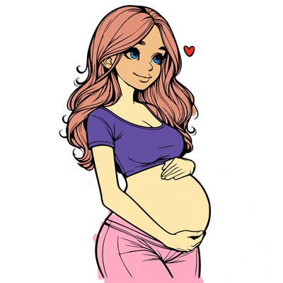 realistic pregnant girl