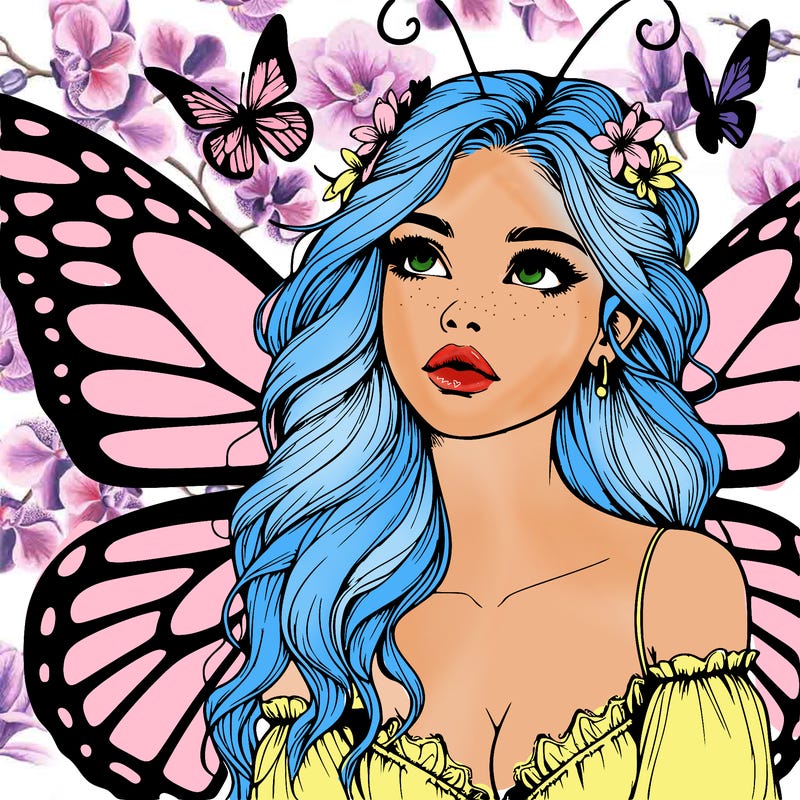 butterfly fairy realistic girl