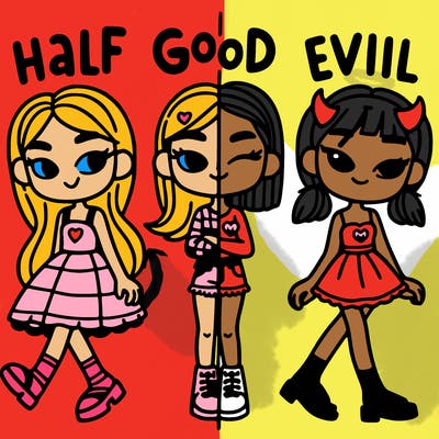girls who's half good half evil