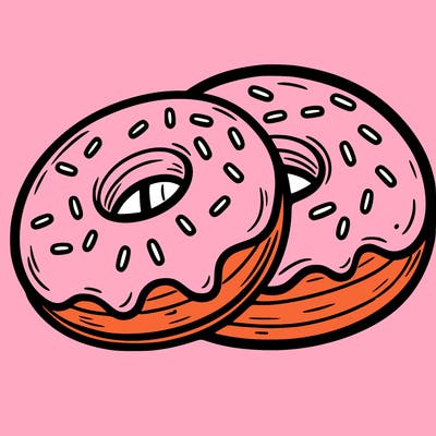 a piece of food doughnuts