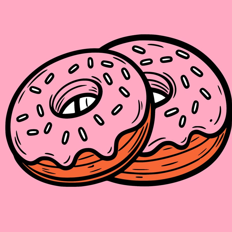 a piece of food doughnuts