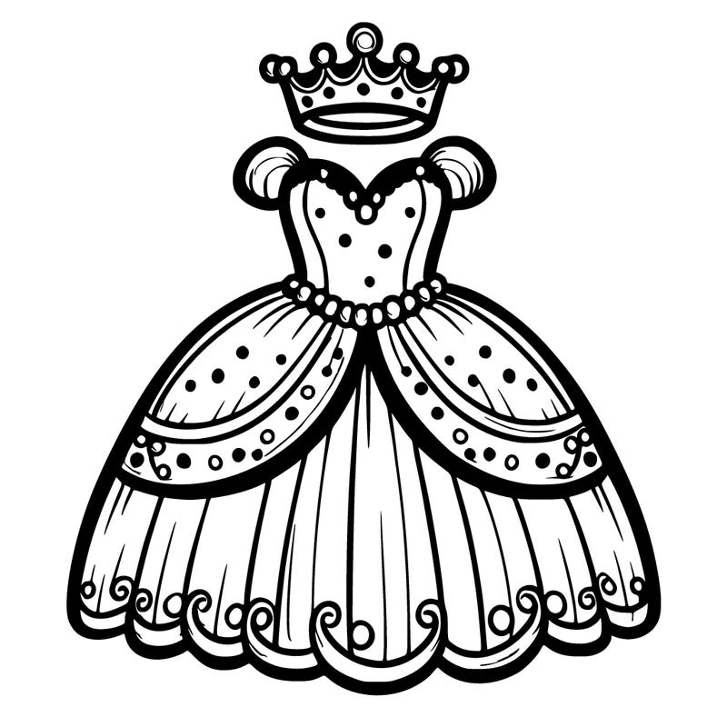 gown with tiara