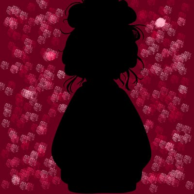 girl with baggy sweatshirt and messy bun