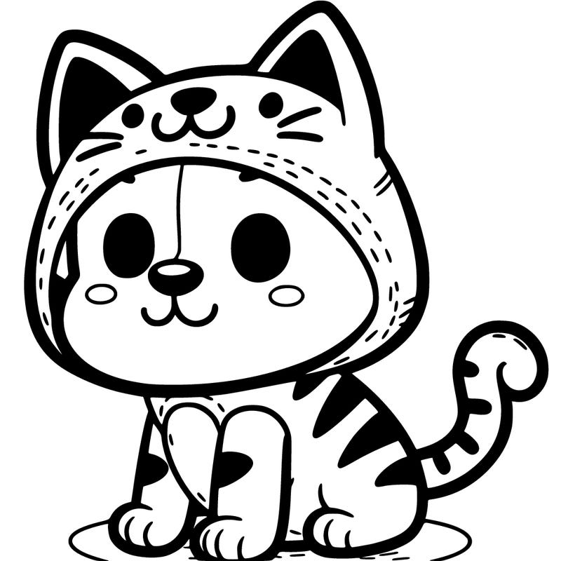 a dog in a cat costume