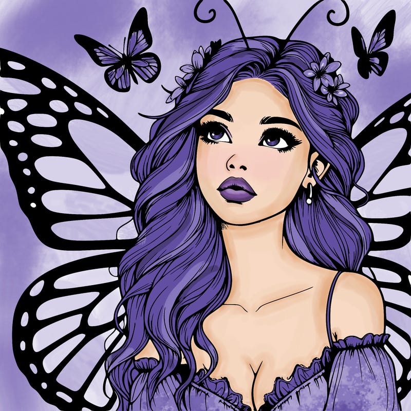 butterfly fairy realistic girl