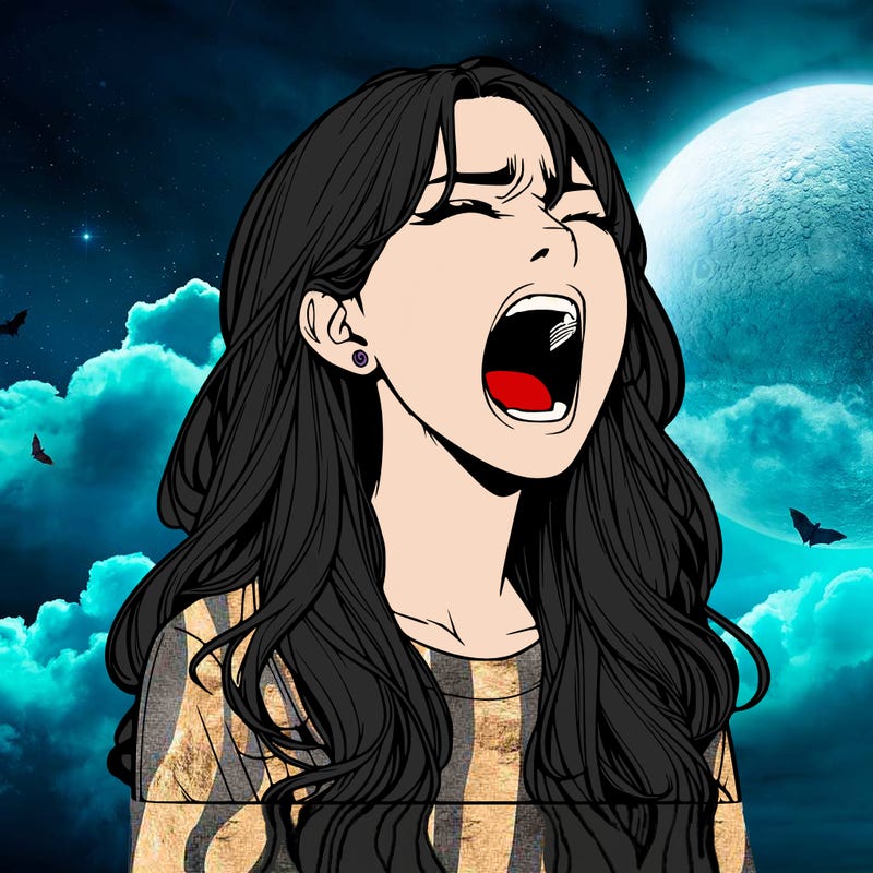 screaming realistic, girl