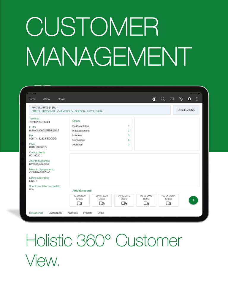 iCatalogue 4 - A 360 degree customer management view on the iCatalogue 4 iPad app