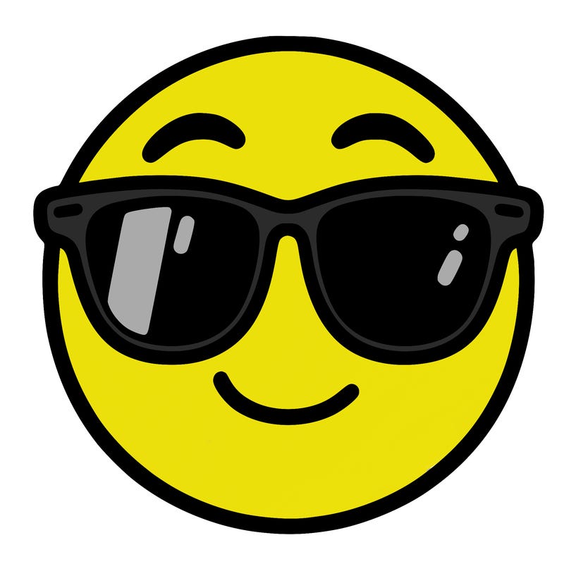 emoji with sunglasses