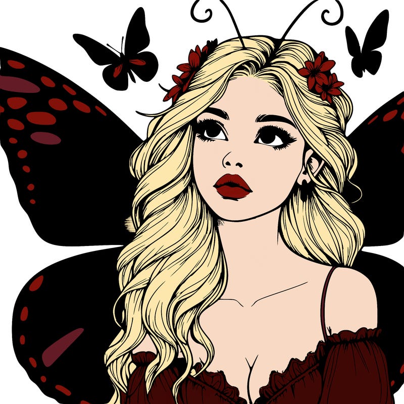 butterfly fairy realistic girl