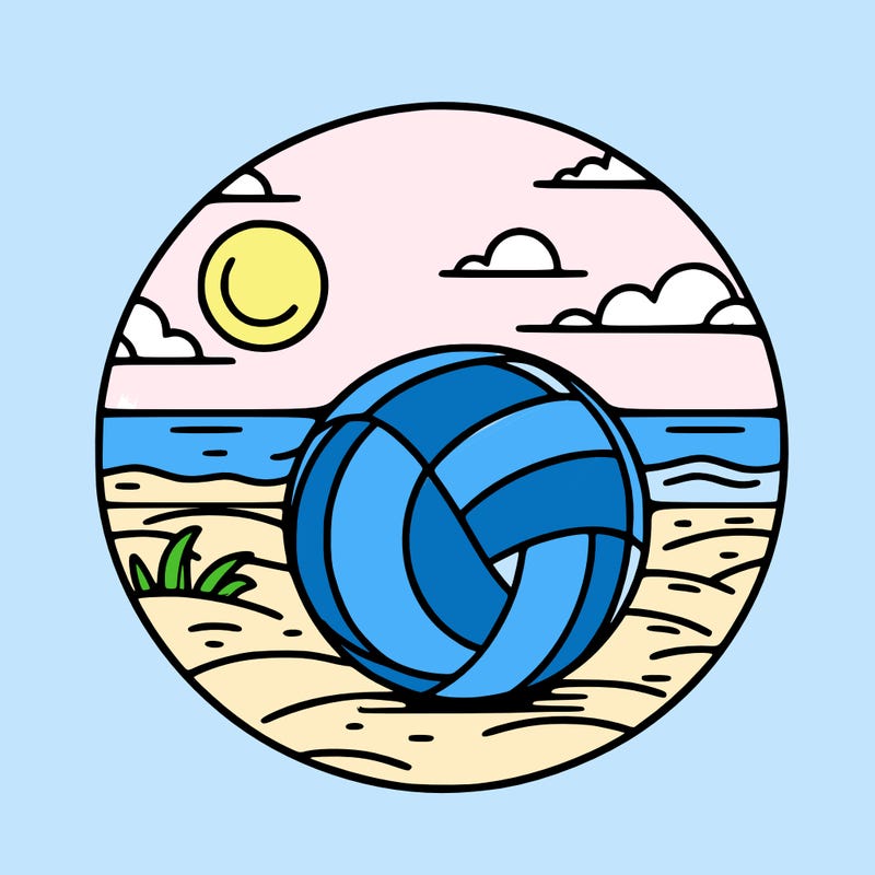 volleyball on a beach