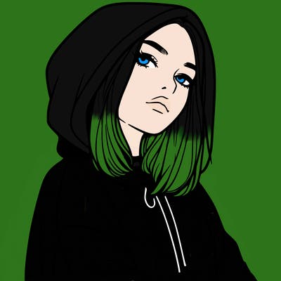 a realistic girl in a hoodie