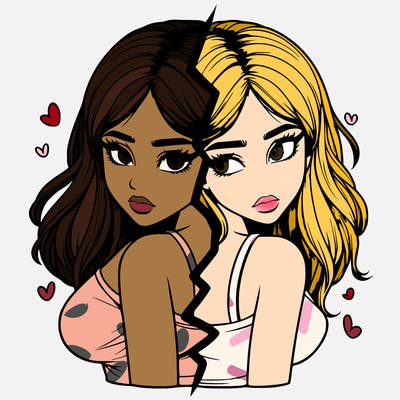 realistic girl split