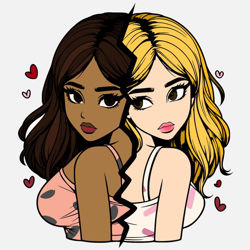 realistic girl split