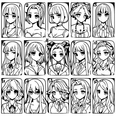 girls that look diffrent anime