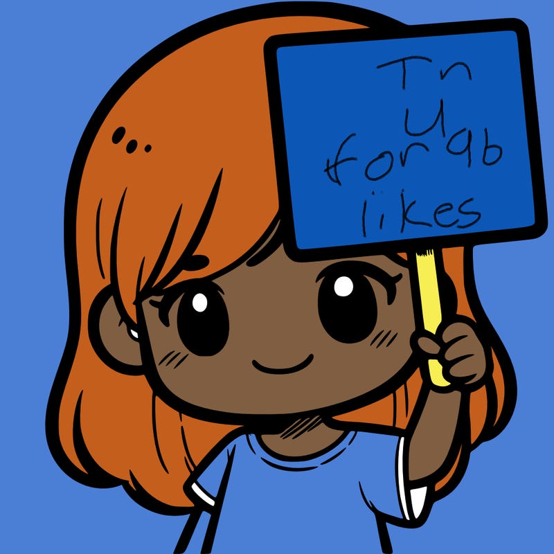 a girl holding up a blank sighn