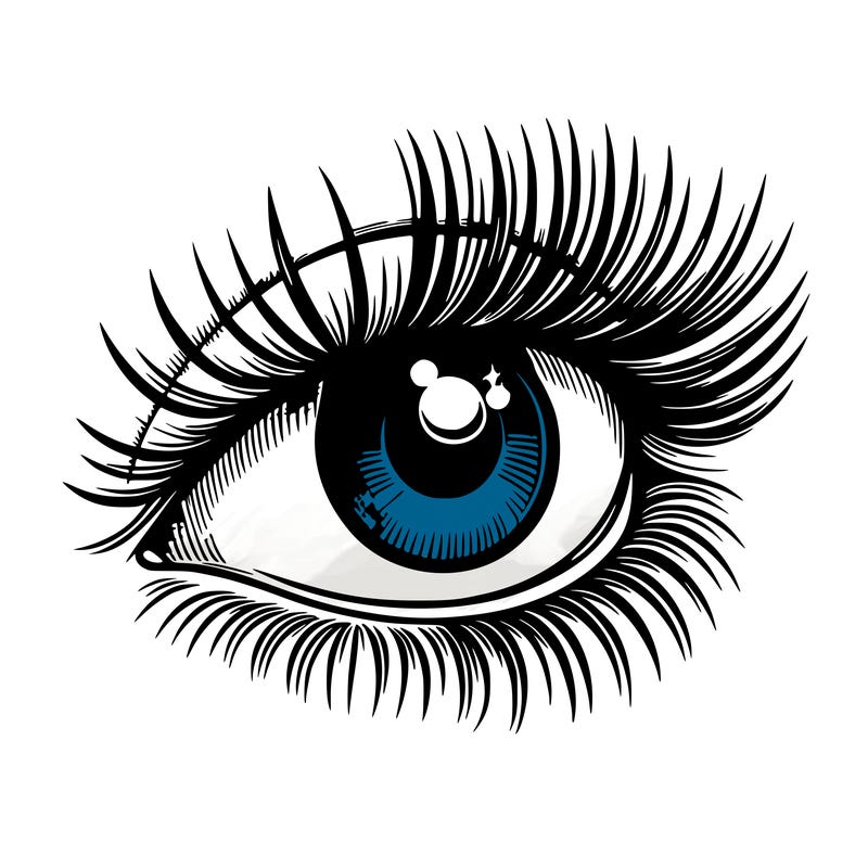 realistic eye long eylashes
