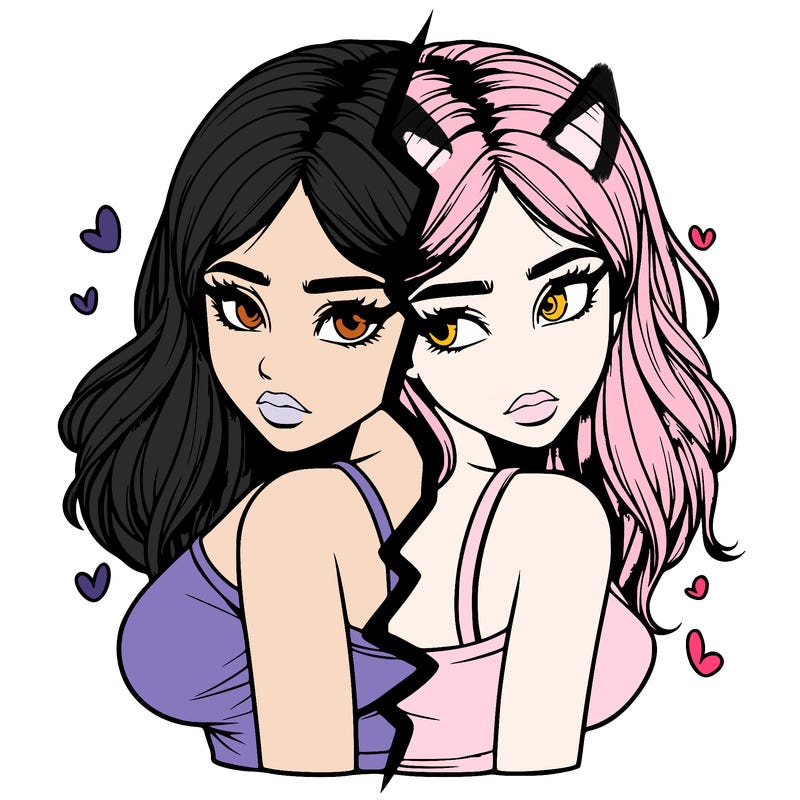 realistic girl split