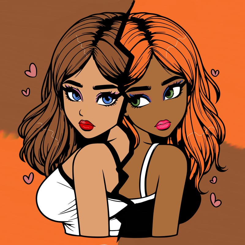 realistic girl split