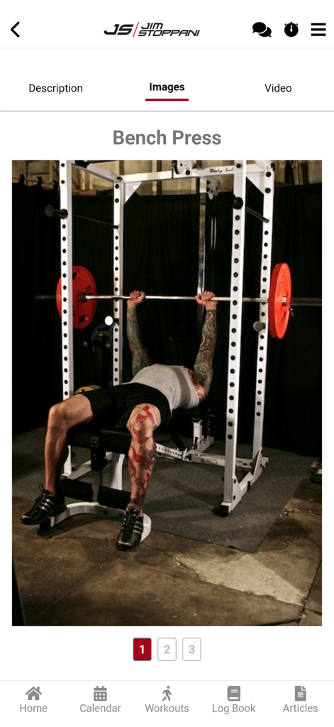 JIM Stoppani - Demostración del ejercicio de press de banca en la aplicación Jim Stoppani