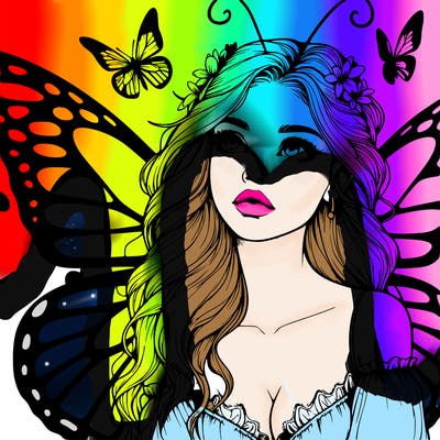 butterfly fairy realistic girl